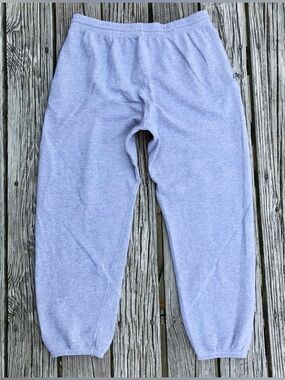 Mens XL FRUIT OF THE LOOM Solid Grey Elastic Waist Jogger Athletic Sweatpants